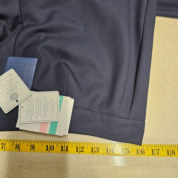 Doncaster Women's Flat Front Dress Pants Navy Size 4 Career Office Wool Blend - Picture 6 of 9